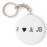 peace love and jb keychains