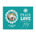 Peace, Love, and Joy Christmas Photo Postcard