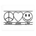 Peace Love and Joy Post Card