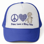 peace, love and kitty cats hats