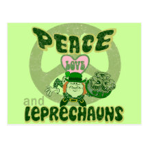 Peace Love and Leprechauns Postcards