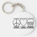 Peace Love and Muffins Keychains