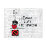 peace - love and NO SMOKING Postcards