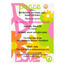 Peace, Love and Party Custom Announcement