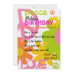 Peace, Love and Party invitations