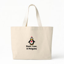 Peace Love and Penguins Tote Bags