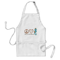 Peace, Love and Seahorses Apron