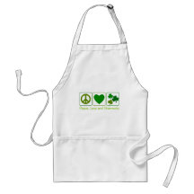 Peace, Love and Shamrocks Apron