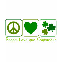 Peace, Love and Shamrocks T-shirt