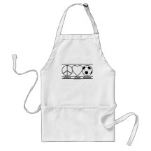 Peace Love and Soccer Apron