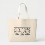 Peace Love and Turkeys Canvas Bags