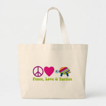 Peace Love and Turtles Bag