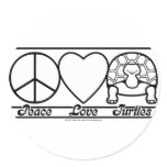 Peace Love and Turtles stickers