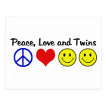 Peace Love and Twins Postcard