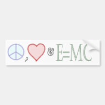 Peace, Love and Understanding Bumper Stickers