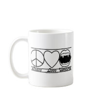 Peace Love and Vampires Mug