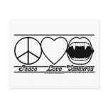 Peace Love and Vampires postcards