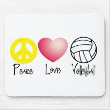 Peace, Love, and Volleyball Mousepads