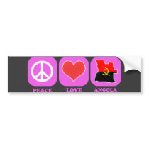 Peace Love Angola Bumper Stickers