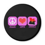 Peace Love Angola magnets