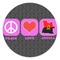 Peace Love Angola Stickers