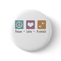 Peace Love Animals (Two Paws) Pin