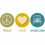 Peace Love Antique Cars Cut Outs