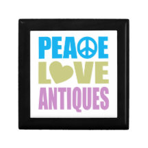 Peace Love Antiques Keepsake Box