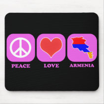 Peace Love Armenia Mousepads