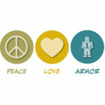 Peace Love Armour photo sculptures