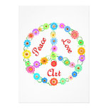 Peace Love Art Invite