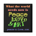 Peace, Love & Art Magnet