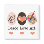 Peace Love Art Magnet