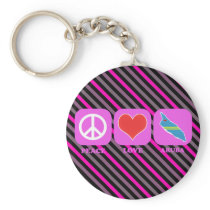 Peace Love Aruba Keychain