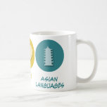 Peace Love Asian Languages Mug
