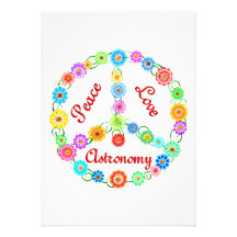 Peace Love Astronomy Personalised Invitations
