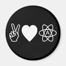 Peace Love Atheism Fridge Magnets