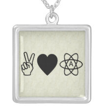 Peace Love Atheism Jewelry
