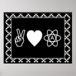 Peace Love Atheism posters