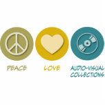 Peace Love Audio-Visual Collections photo sculptures