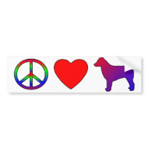 Peace Love Australian Shepherds Bumper Sticker