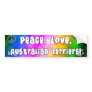 Peace Love Australian Terriers Bumper Sticker