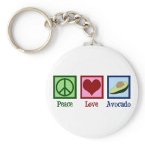 Peace Love Avocado Keychains