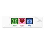Peace Love Baby Boy bumper stickers