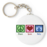 Peace Love Baby Boy keychains