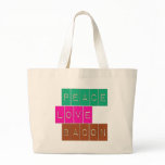 Peace Love Bacon Bright Colours Design bags