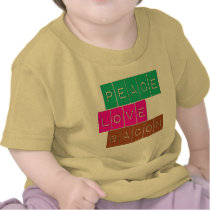 Peace Love Bacon Bright Colours Design T-shirts