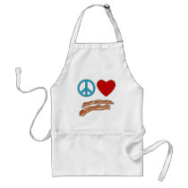 Peace Love Bacon Symbology Tshirt, Mug Aprons