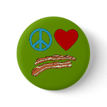 Peace Love Bacon Symbology Tshirt, Mug Pin