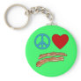 Peace Love Bacon Symbology Tshirt, Mug Key Chain